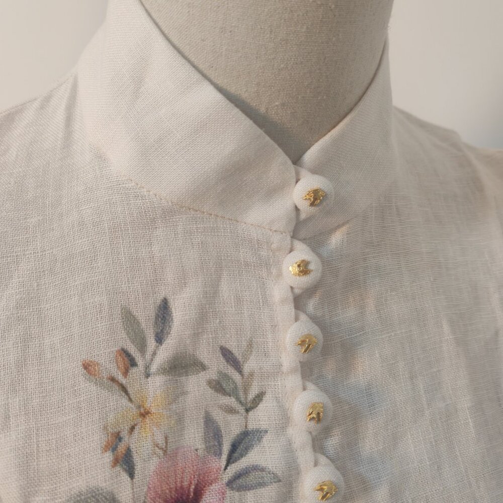 Zimmermann Rebellious style white floral long-sleeved midi dress - Picture 7 of 11